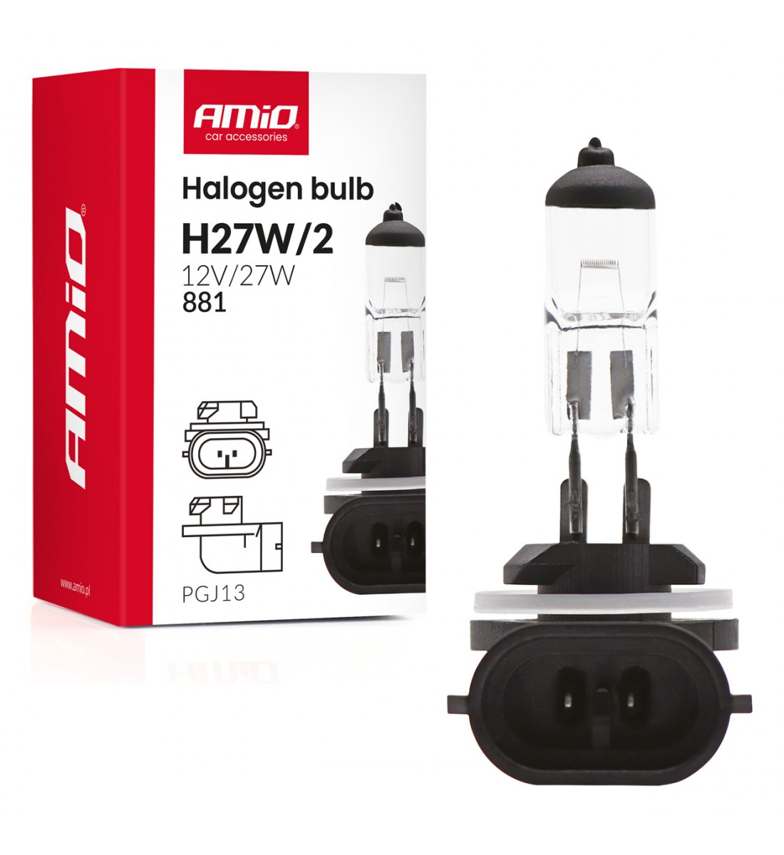 Bec halogen H27W/2 881 PGJ13 12V 27W AMIO-04413 - AutoParadoxSystem.ro Produs - Bec halogen H27W/2 881 PGJ13 12V 27W AMIO-04413 - AutoParadoxSystem.ro