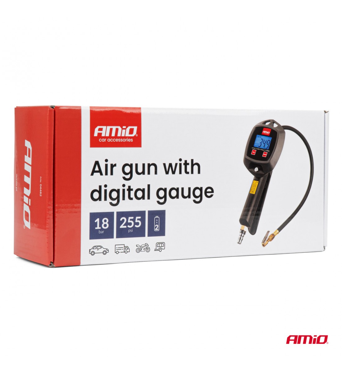 Pistol de umflat cu manometru digital 18 bar AMIO-04482 - AutoParadoxSystem.ro Produs - Pistol de umflat cu manometru digital 18 bar AMIO-04482 - AutoParadoxSystem.ro