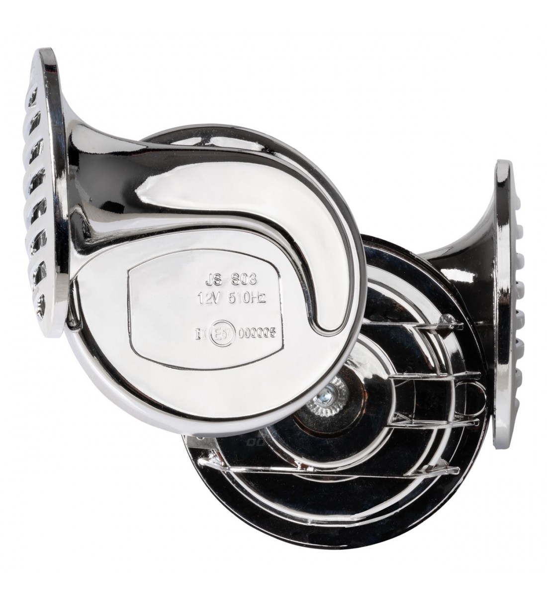 Claxon cromat 12V 2 buc CHR-01 - AutoParadoxSystem.ro Produs - Claxon cromat 12V 2 buc CHR-01 - AutoParadoxSystem.ro