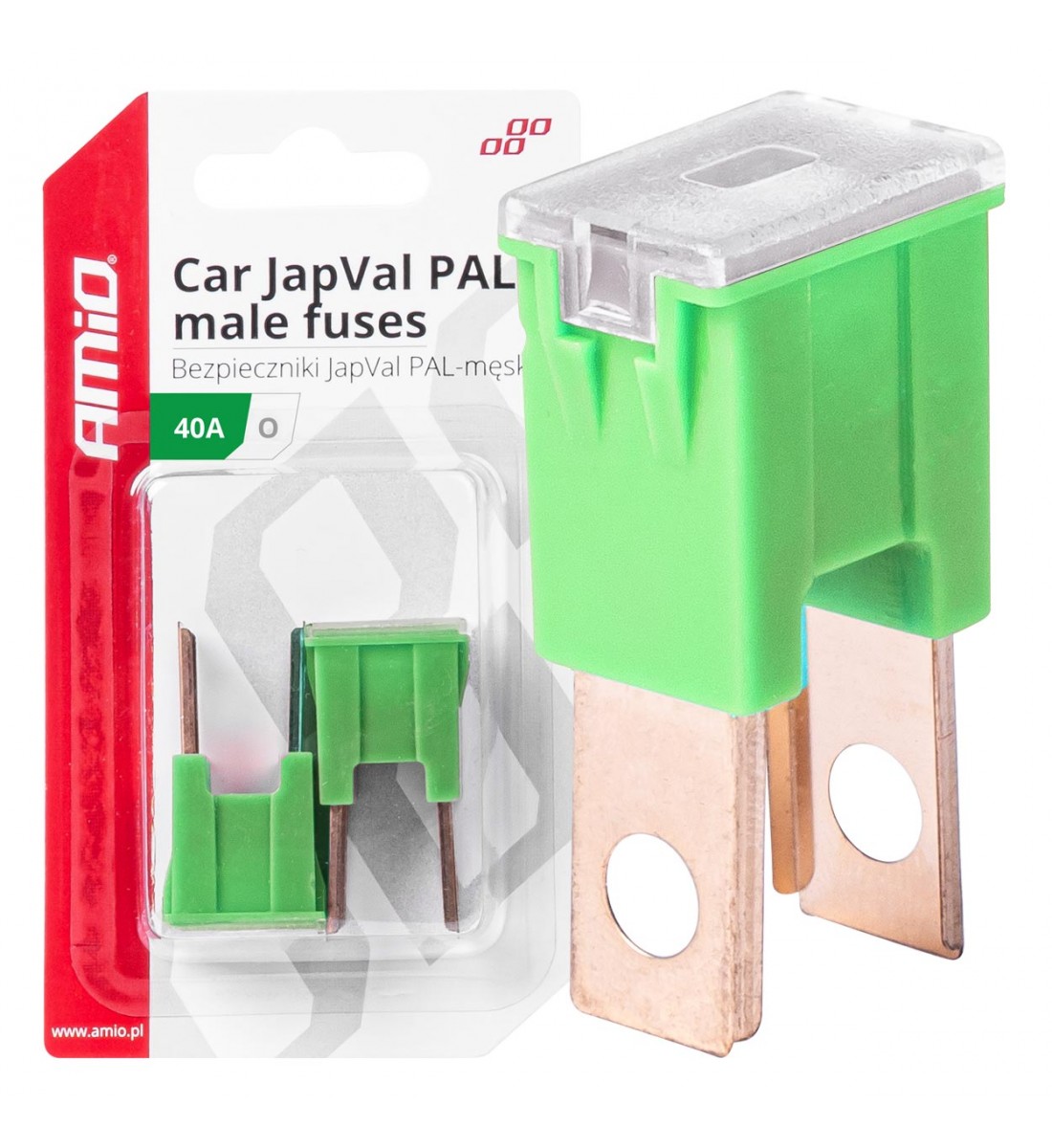 Siguranțe auto JAPVAL PAL tată 2 buc. 40A AMIO-03398 - AutoParadoxSystem.ro Produs - Siguranțe auto JAPVAL PAL tată 2 buc. 40A AMIO-03398 - AutoParadoxSystem.ro