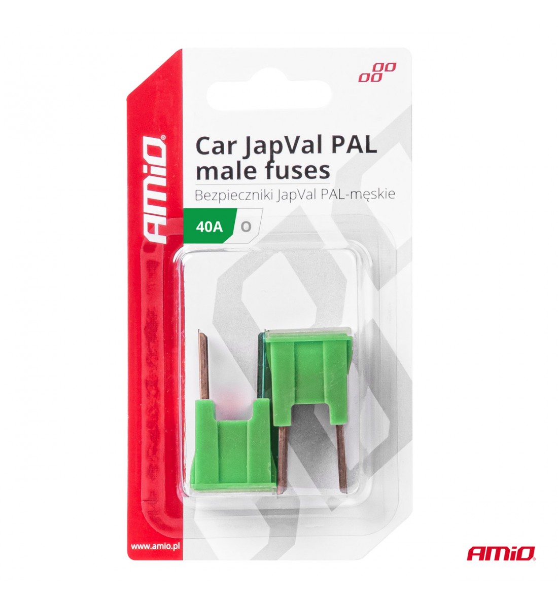 Siguranțe auto JAPVAL PAL tată 2 buc. 40A AMIO-03398 - AutoParadoxSystem.ro Produs - Siguranțe auto JAPVAL PAL tată 2 buc. 40A AMIO-03398 - AutoParadoxSystem.ro