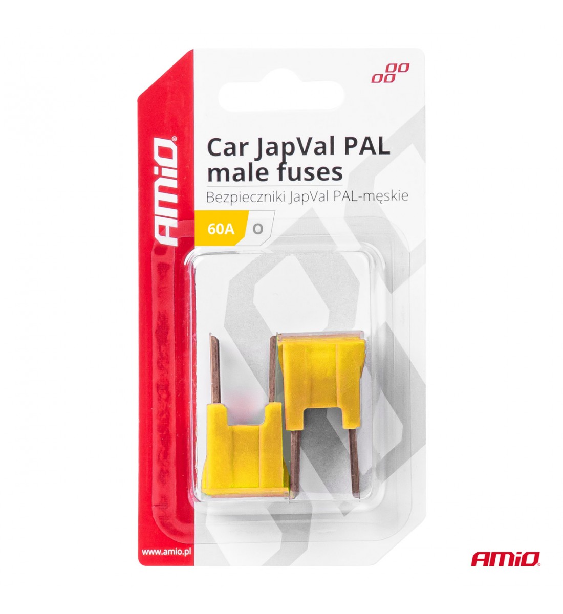 Siguranțe auto JAPVAL PAL tată 2 buc. 60A AMIO-03400 - AutoParadoxSystem.ro Produs - Siguranțe auto JAPVAL PAL tată 2 buc. 60A AMIO-03400 - AutoParadoxSystem.ro