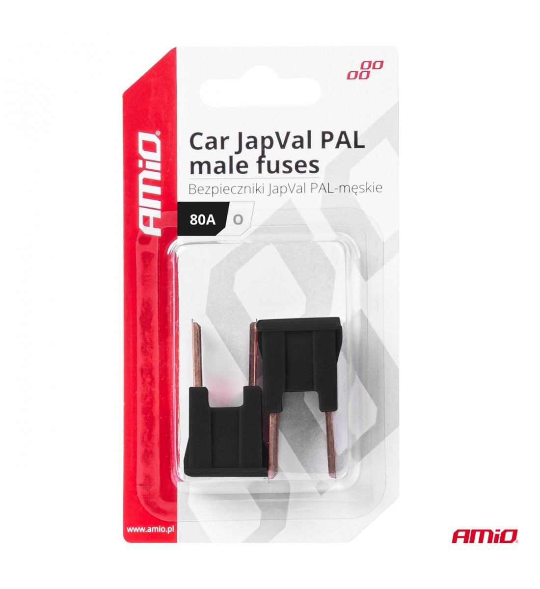 Siguranțe auto JAPVAL PAL tată 2 buc. 80A AMIO-03402 - AutoParadoxSystem.ro Produs - Siguranțe auto JAPVAL PAL tată 2 buc. 80A AMIO-03402 - AutoParadoxSystem.ro