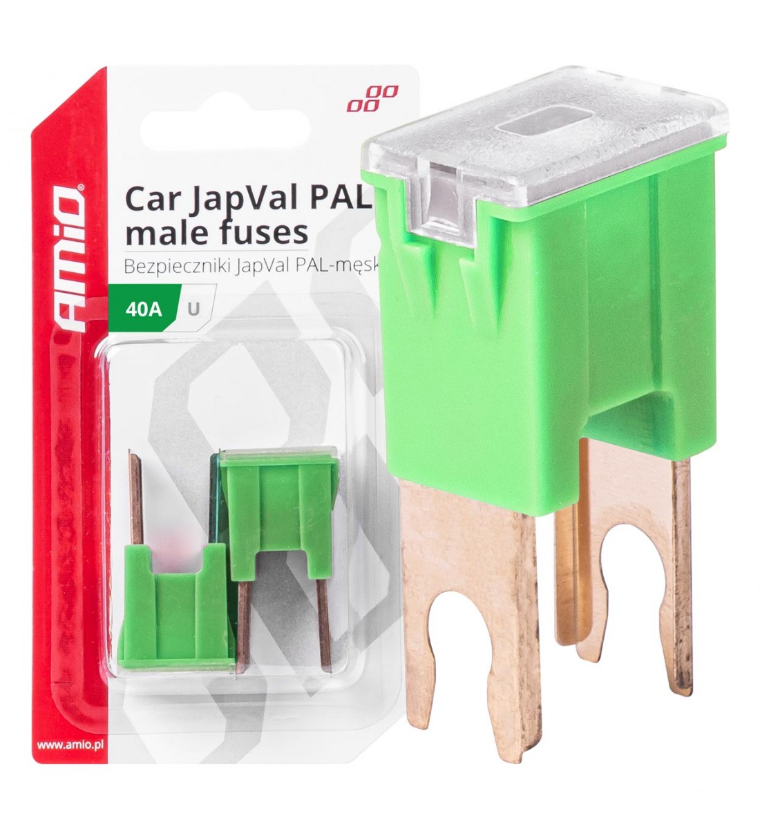 Produs - Siguranțe auto JAPVAL PAL tată 2 buc. 40A AMIO-03407 - AutoParadoxSystem.ro