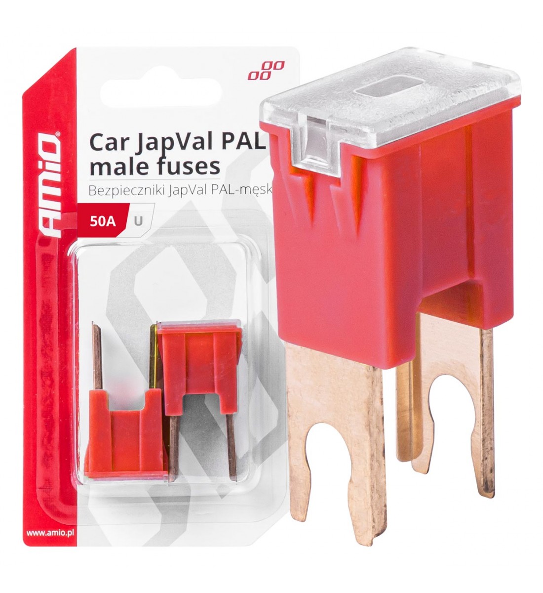 Siguranțe auto JAPVAL PAL tată 2 buc. 50A AMIO-03408 - AutoParadoxSystem.ro Produs - Siguranțe auto JAPVAL PAL tată 2 buc. 50A AMIO-03408 - AutoParadoxSystem.ro