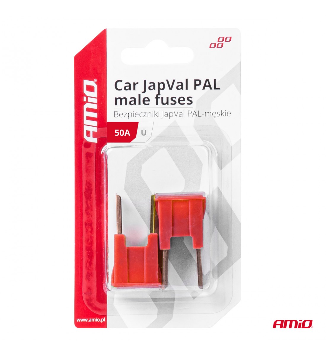 Siguranțe auto JAPVAL PAL tată 2 buc. 50A AMIO-03408 - AutoParadoxSystem.ro Produs - Siguranțe auto JAPVAL PAL tată 2 buc. 50A AMIO-03408 - AutoParadoxSystem.ro