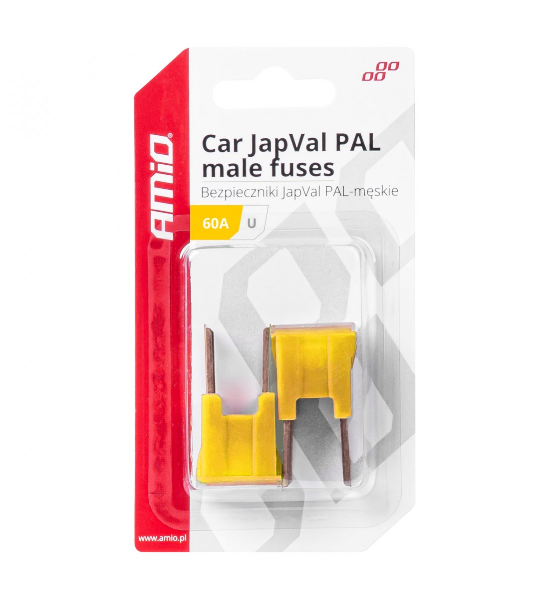 Siguranțe auto JAPVAL PAL tată 2 buc. 60A AMIO-03409 - AutoParadoxSystem.ro Produs - Siguranțe auto JAPVAL PAL tată 2 buc. 60A AMIO-03409 - AutoParadoxSystem.ro