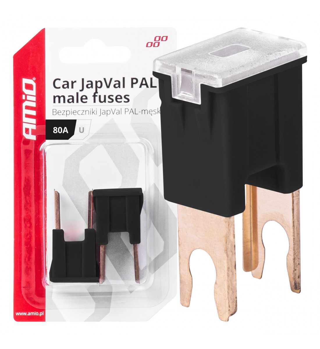 Produs - Siguranțe auto JAPVAL PAL tată 2 buc. 80A AMIO-03410 - AutoParadoxSystem.ro