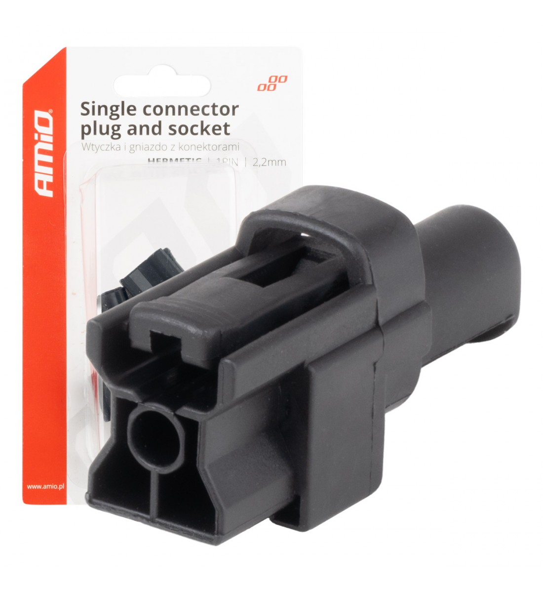 Set conector electric impermeabil 1 PIN 2.2mm AMIO-04345 - AutoParadoxSystem.ro Produs - Set conector electric impermeabil 1 PIN 2.2mm AMIO-04345 - AutoParadoxSystem.ro