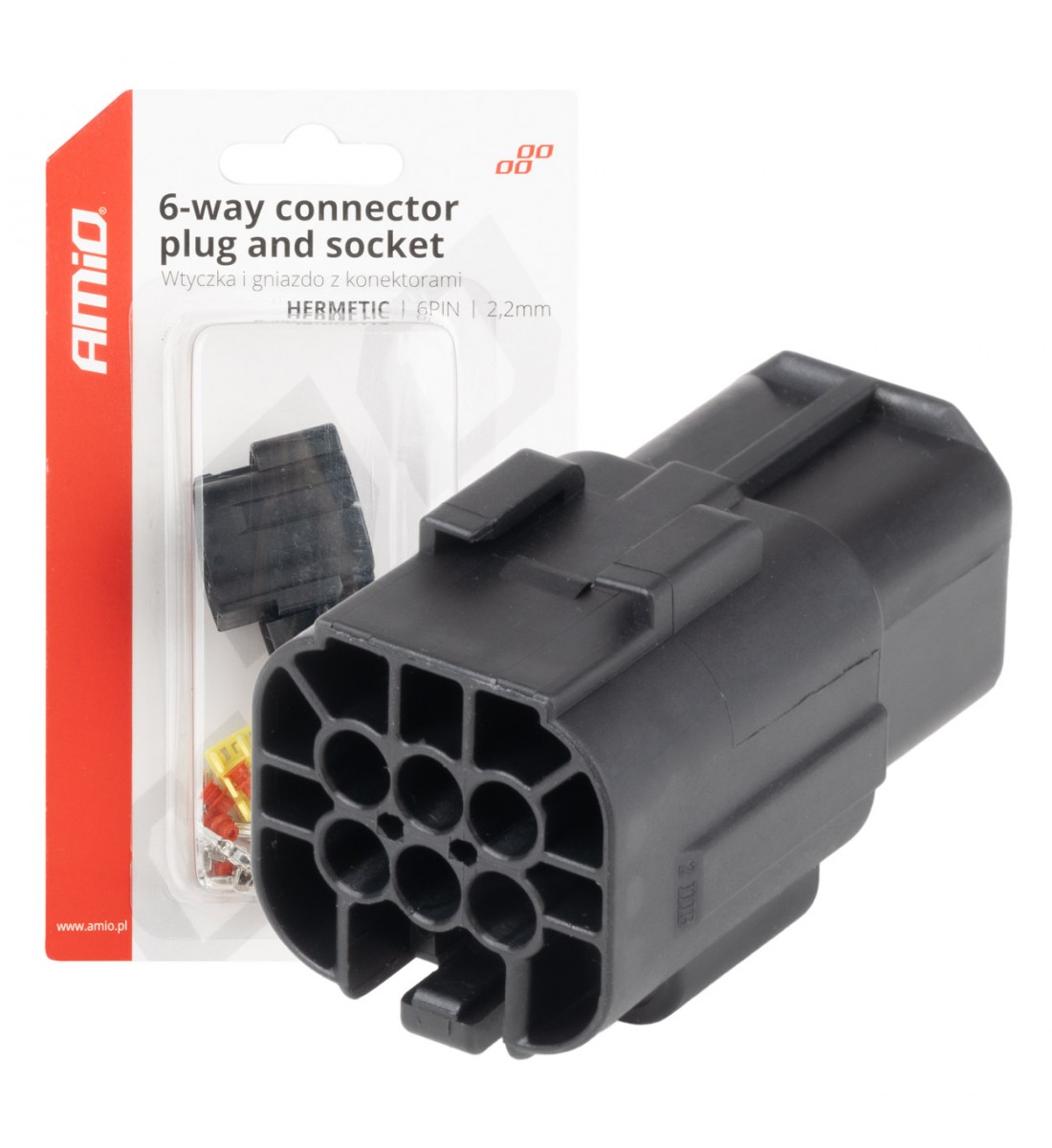 Set conector electric impermeabil 6 PIN 2.2mm AMIO-04349 - AutoParadoxSystem.ro Produs - Set conector electric impermeabil 6 PIN 2.2mm AMIO-04349 - AutoParadoxSystem.ro
