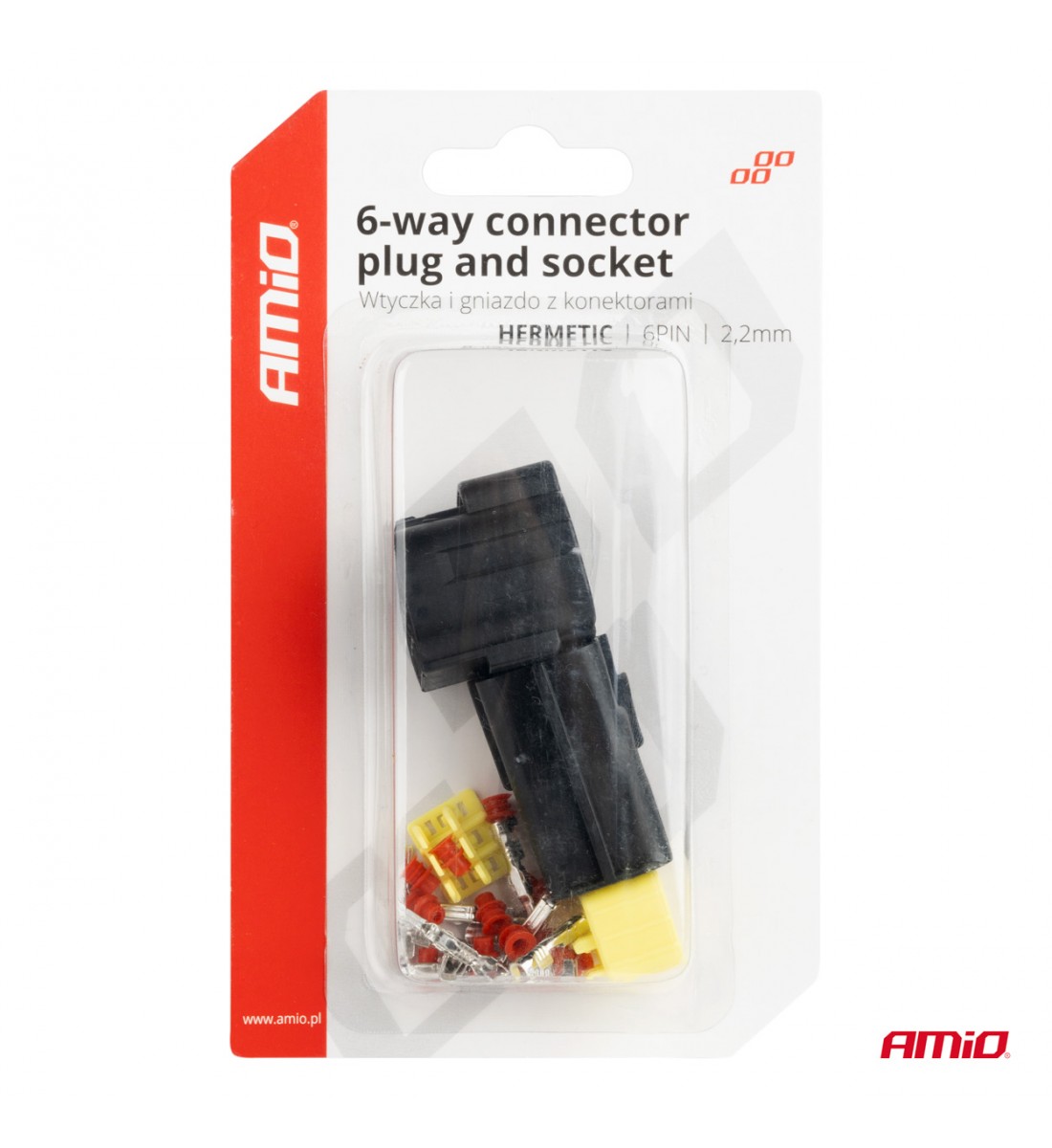 Set conector electric impermeabil 6 PIN 2.2mm AMIO-04349 - AutoParadoxSystem.ro Produs - Set conector electric impermeabil 6 PIN 2.2mm AMIO-04349 - AutoParadoxSystem.ro