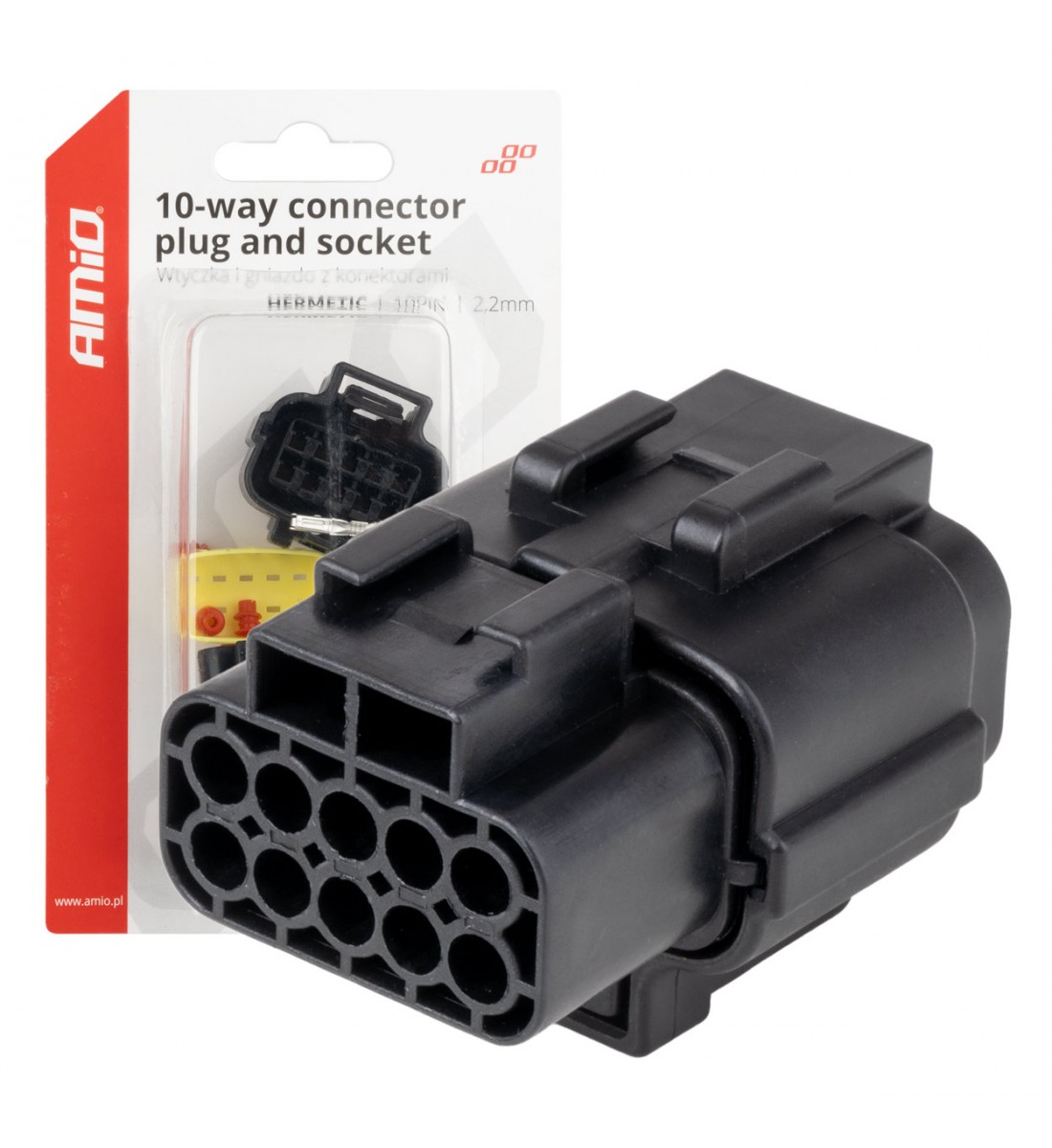 Set conector electric impermeabil 10 PIN 2.2mm AMIO-04351 Set conector electric impermeabil 10 PIN 2.2mm AMIO-04351