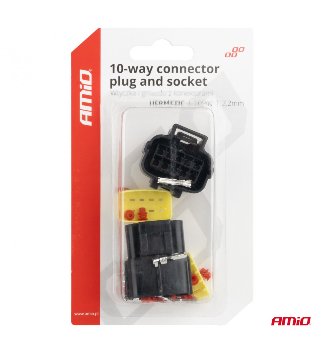 Set conector electric impermeabil 10 PIN 2.2mm AMIO-04351 Set conector electric impermeabil 10 PIN 2.2mm AMIO-04351