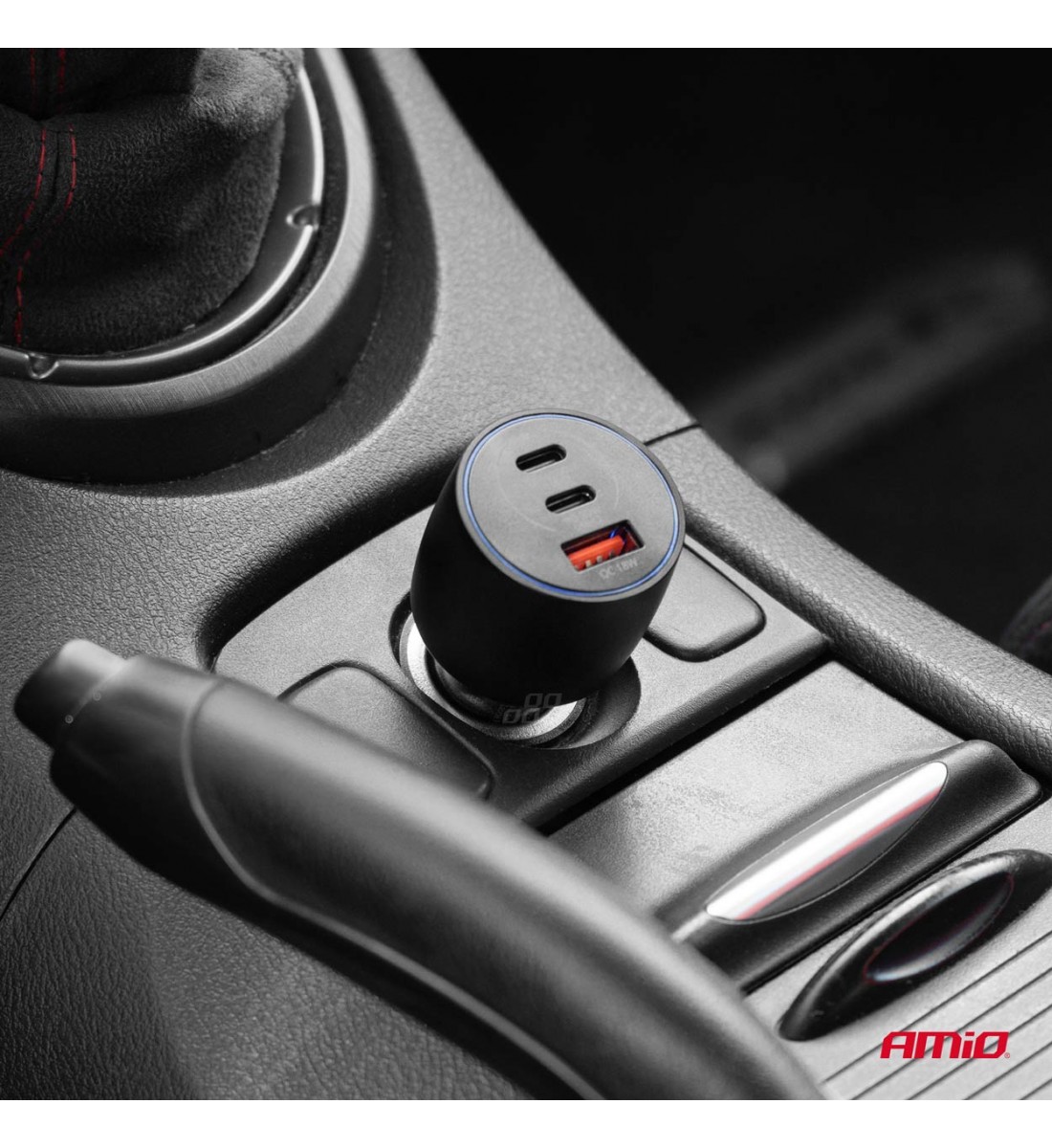 Încărcător auto 2x USB-C + USB-A 12V 24V 100W AMIO-04371 - AutoParadoxSystem.ro Produs - Încărcător auto 2x USB-C + USB-A 12V 24V 100W AMIO-04371 - AutoParadoxSystem.ro