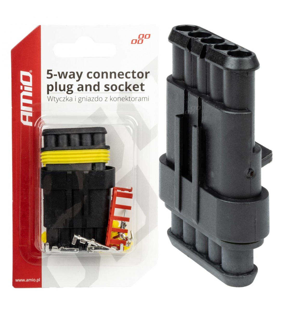 Mufă cub superseal conector ermetic 5 PIN AMIO-03521 - AutoParadoxSystem.ro Produs - Mufă cub superseal conector ermetic 5 PIN AMIO-03521 - AutoParadoxSystem.ro