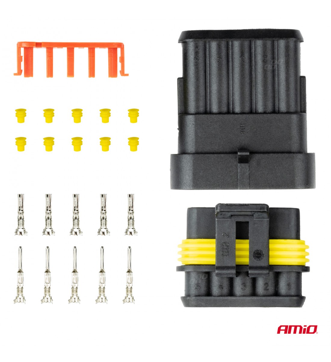 Mufă cub superseal conector ermetic 5 PIN AMIO-03521 - AutoParadoxSystem.ro Produs - Mufă cub superseal conector ermetic 5 PIN AMIO-03521 - AutoParadoxSystem.ro