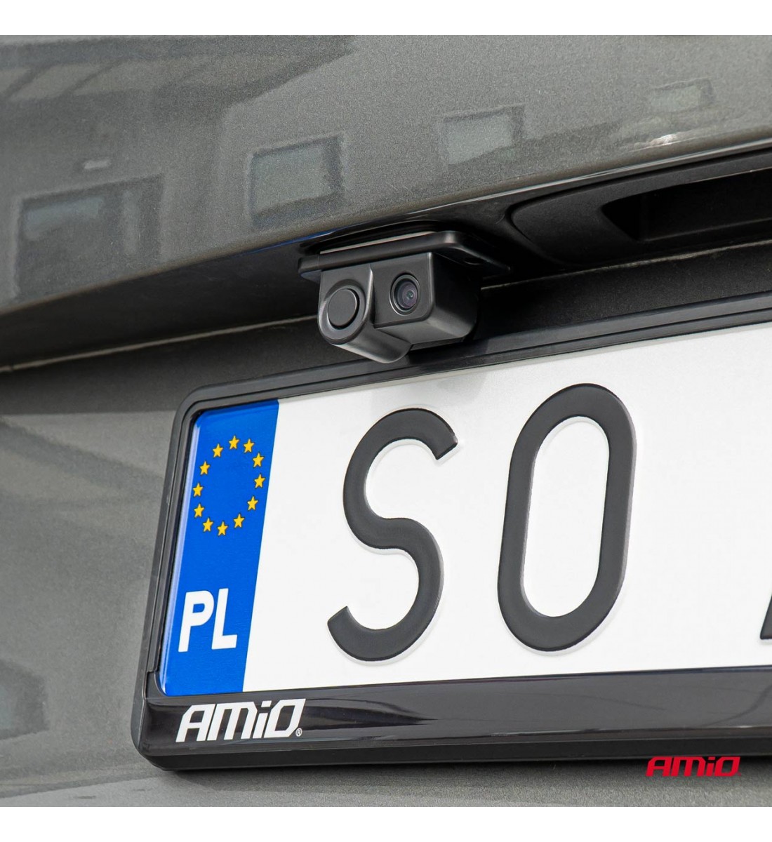 Produs - Cameră de marșarier cu senzor de parcare 2in1 720p 12V HD-601 AMIO-03540 - AutoParadoxSystem.ro