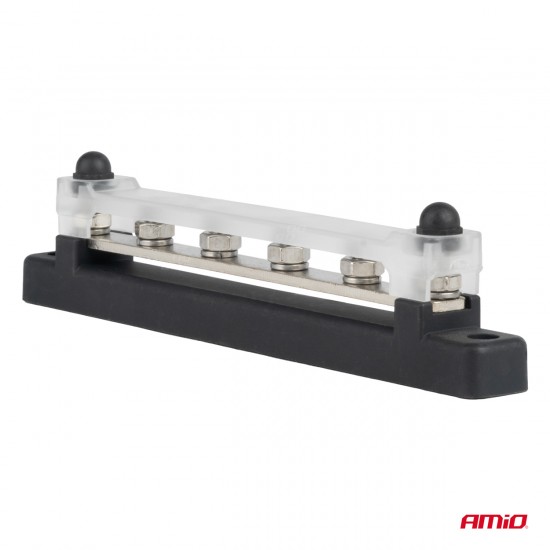Bloc de distribuție la sol plus bară M6 12V - 48V 150A AMIO-03808 Bloc de distribuție la sol plus bară M6 12V - 48V 150A AMIO-03808