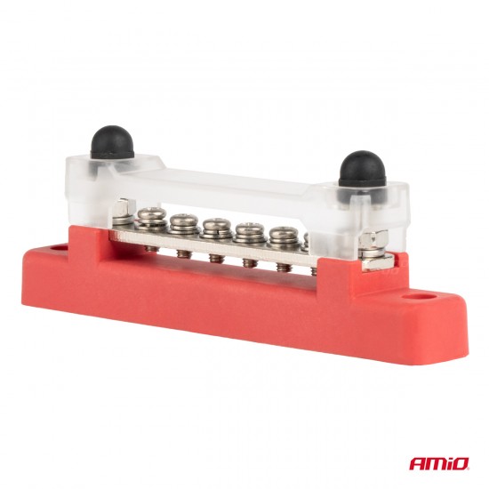 Bloc de distribuție la sol plus bară M6 12V - 48V 150A AMIO-03810 Bloc de distribuție la sol plus bară M6 12V - 48V 150A AMIO-03810