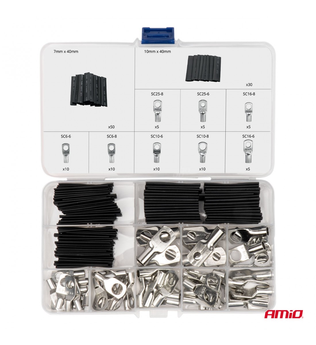 Conectori și tuburi de sârmă termocontractabilă 140 buc AMIO-04122 - AutoParadoxSystem.ro Produs - Conectori și tuburi de sârmă termocontractabilă 140 buc AMIO-04122 - AutoParadoxSystem.ro