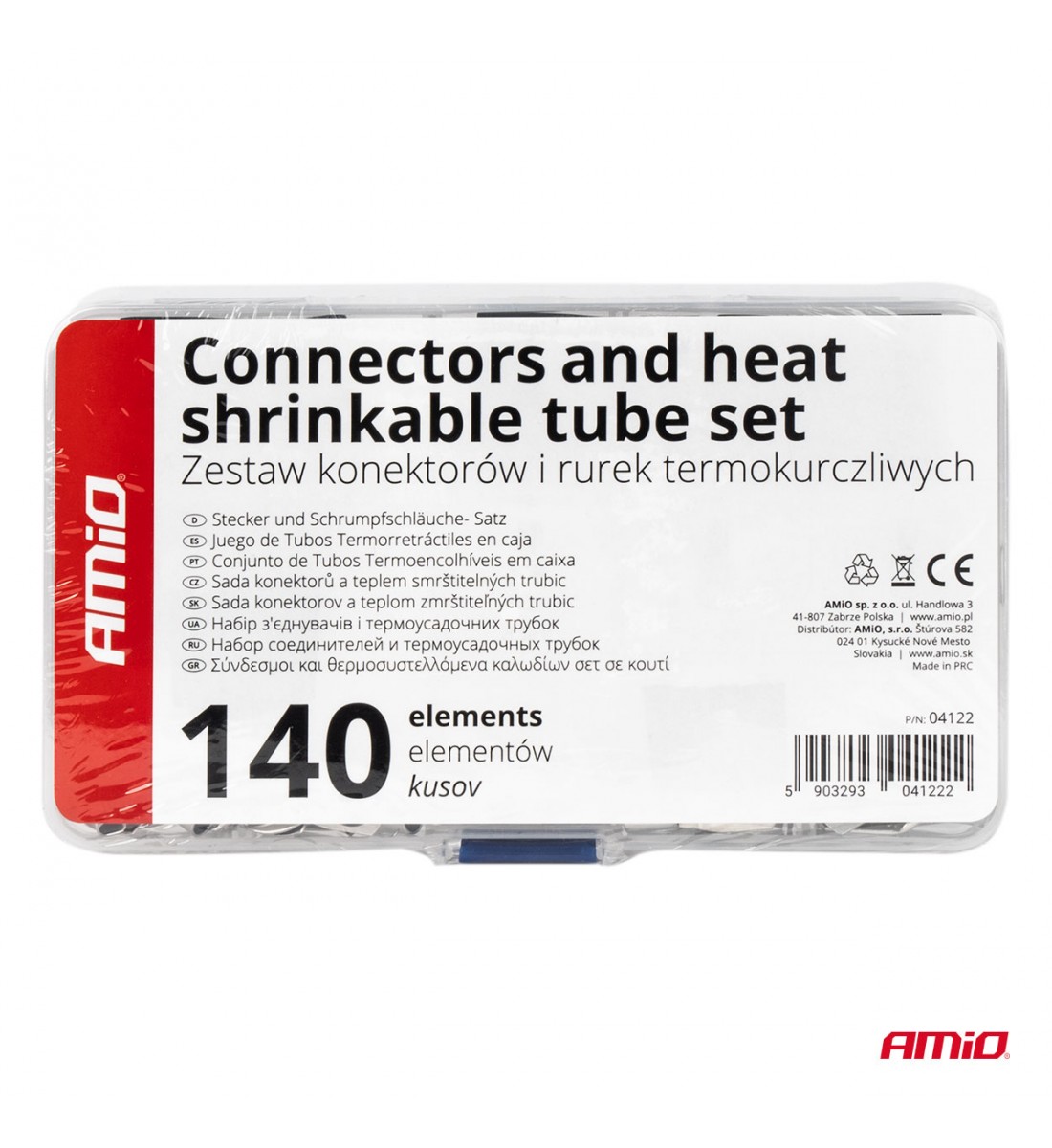 Conectori și tuburi de sârmă termocontractabilă 140 buc AMIO-04122 - AutoParadoxSystem.ro Produs - Conectori și tuburi de sârmă termocontractabilă 140 buc AMIO-04122 - AutoParadoxSystem.ro