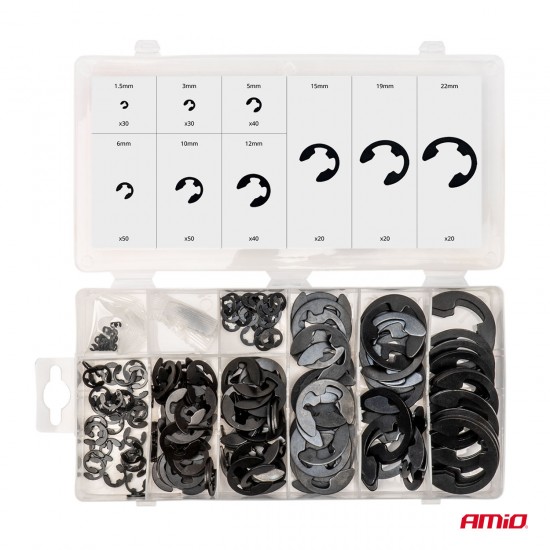 Set inele de fixare extern E-Clip 300 buc AMIO-04124