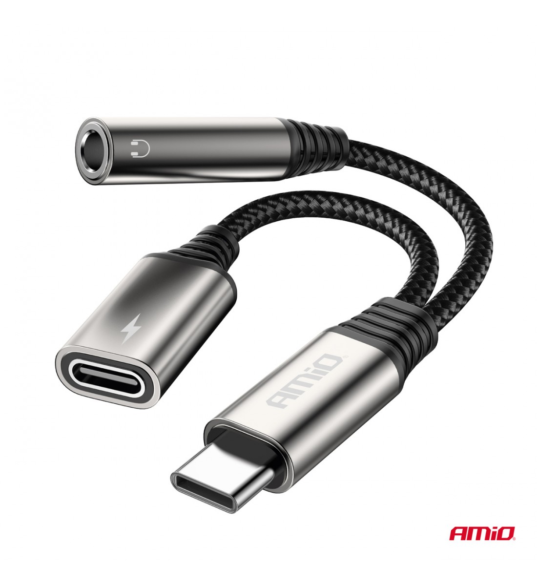 Produs - Cablu adaptor USB-C LA TIP USB-C + Mini mufă 3,5 mm Adaptor mamă 10 cm AMIO-04295 - AutoParadoxSystem.ro