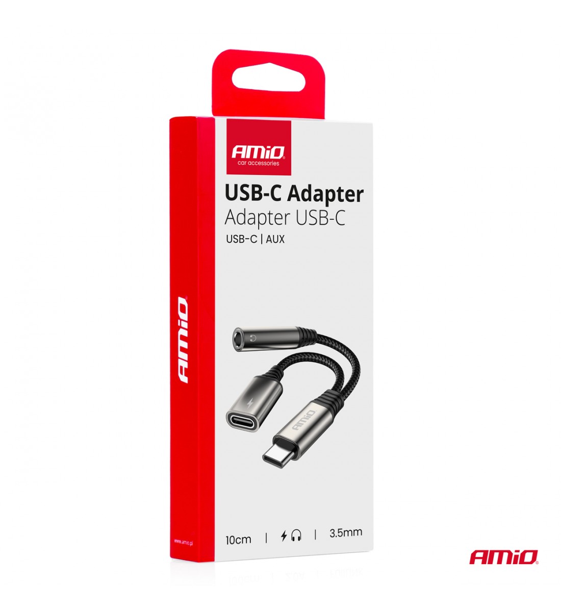 Produs - Cablu adaptor USB-C LA TIP USB-C + Mini mufă 3,5 mm Adaptor mamă 10 cm AMIO-04295 - AutoParadoxSystem.ro