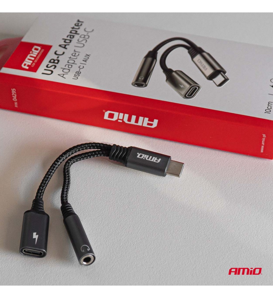 Produs - Cablu adaptor USB-C LA TIP USB-C + Mini mufă 3,5 mm Adaptor mamă 10 cm AMIO-04295 - AutoParadoxSystem.ro