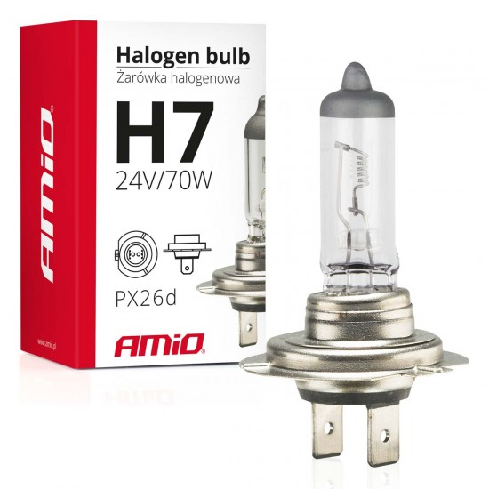 Bec halogen H7 24V 70W filtru UV (E8) AMIO-01252