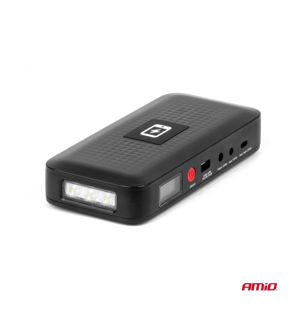 Dispozitiv de pornire rapidă, baterie externă 12V 12Ah 800A AMIO-04055 Dispozitiv de pornire rapidă, baterie externă 12V 12Ah 800A AMIO-04055