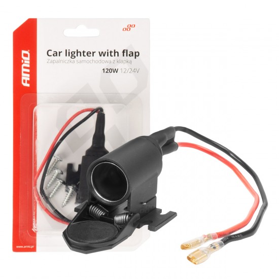 Priză brichetă auto cu clapă 12V 24V AMIO-04128