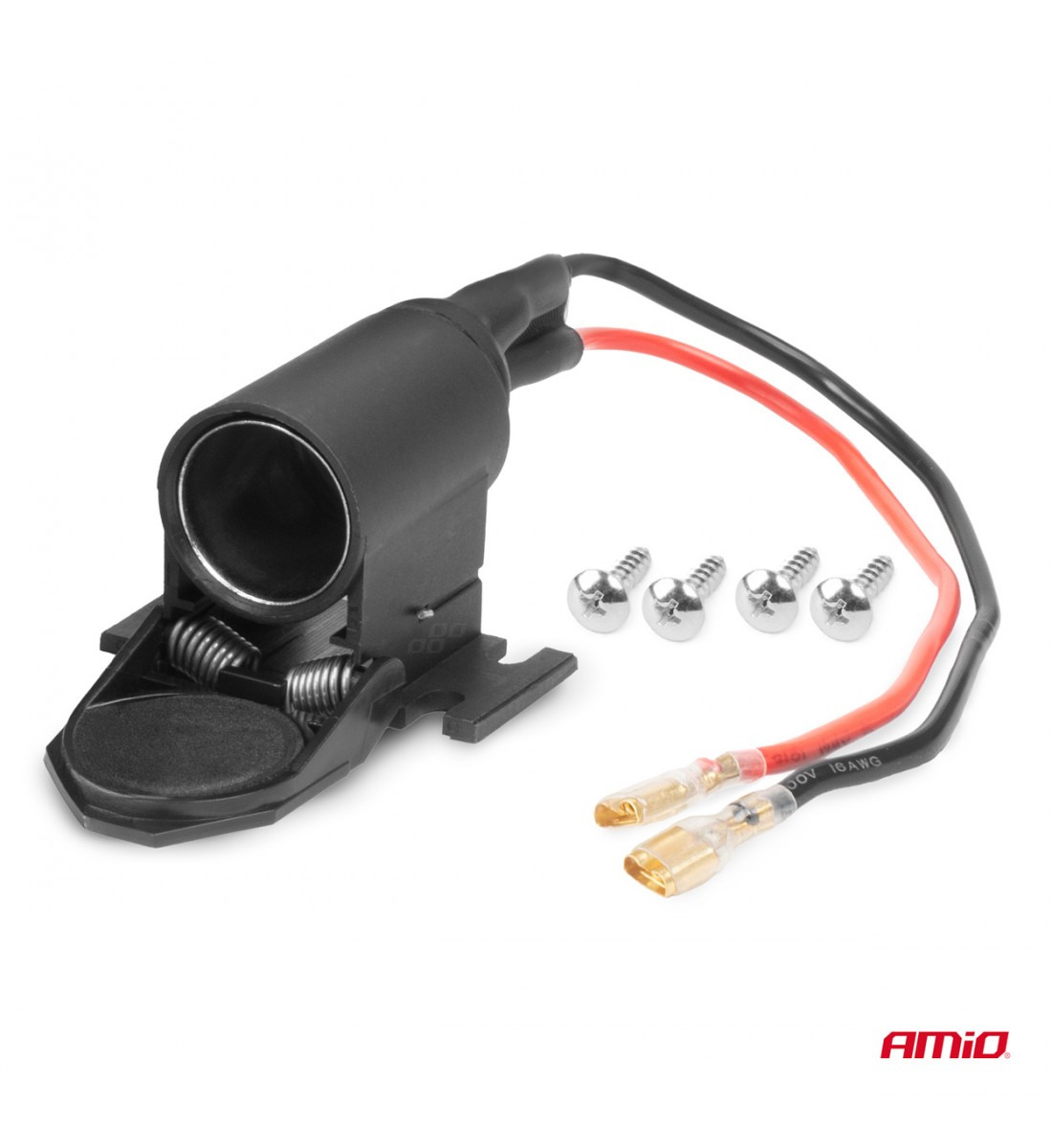Priză brichetă auto cu clapă 12V 24V AMIO-04128 - AutoParadoxSystem.ro Produs - Priză brichetă auto cu clapă 12V 24V AMIO-04128 - AutoParadoxSystem.ro