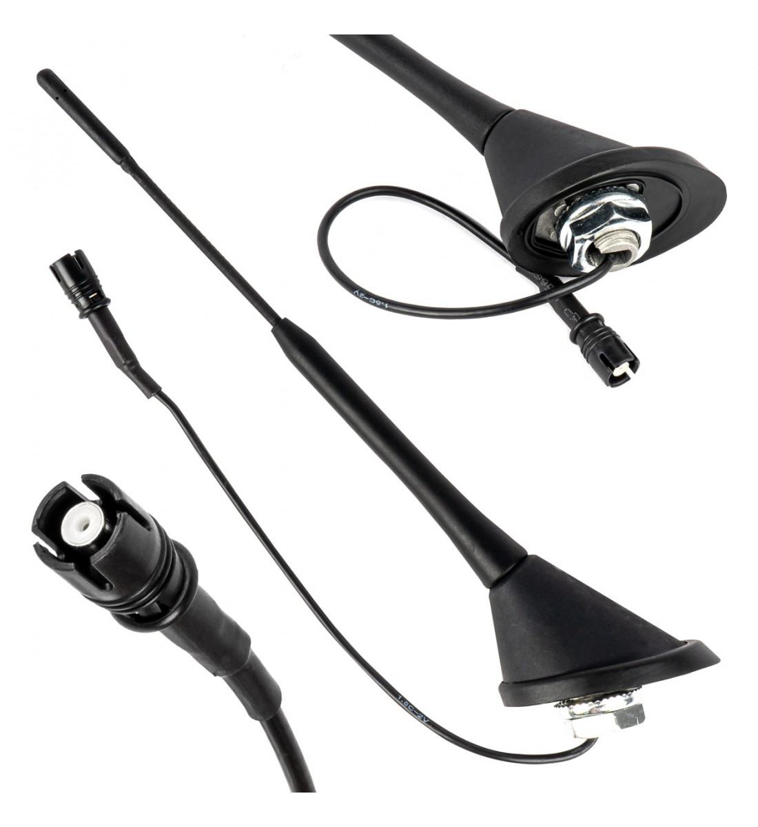 Produs - Antenă auto universală, catarg tip bip cu amplificator RAKU-2 ANT10 AMIO-04154 - AutoParadoxSystem.ro