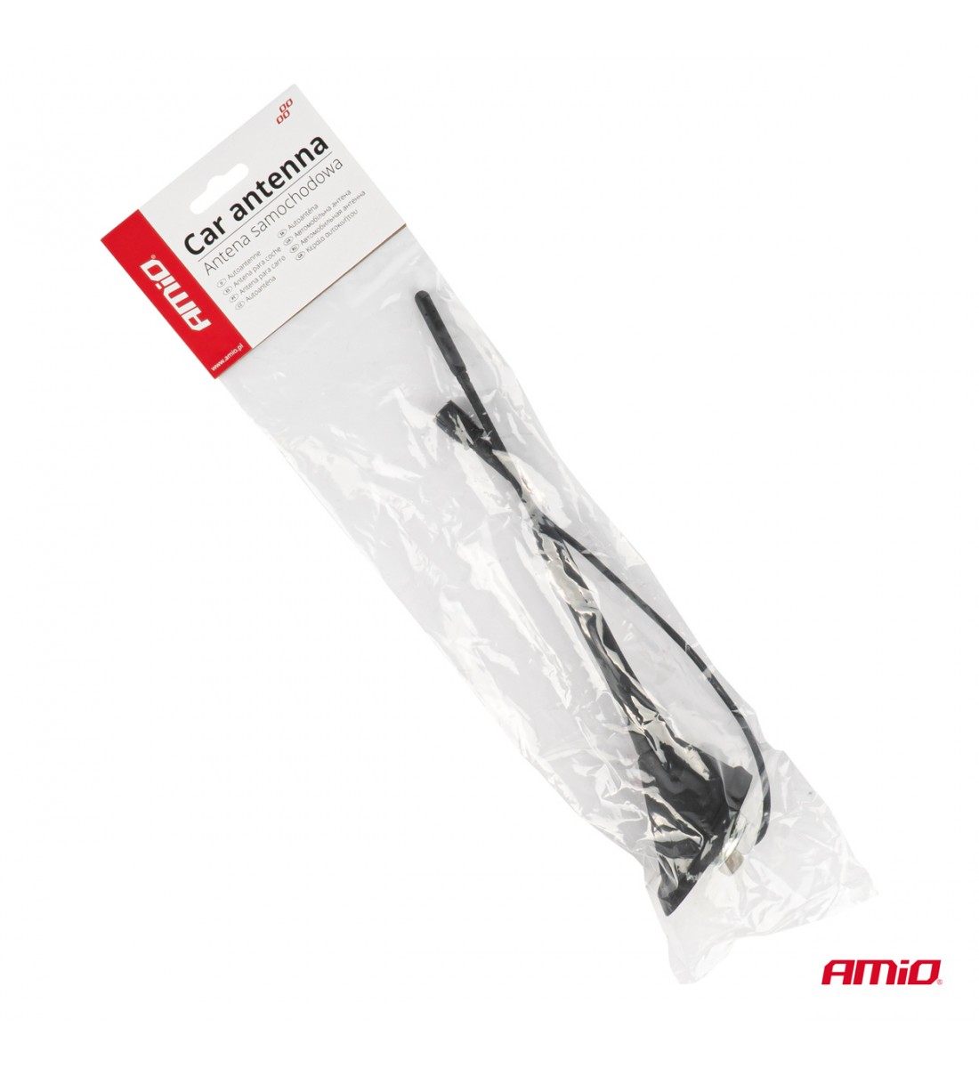 Produs - Antenă auto universală, catarg tip bip cu amplificator RAKU-2 ANT10 AMIO-04154 - AutoParadoxSystem.ro