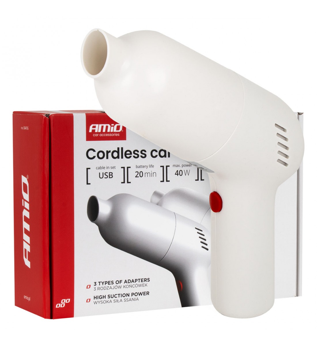 Aspirator auto fără fir 40W 4,5kPa USB-C VC-07 HEPA AMIO-04415 - AutoParadoxSystem.ro Produs - Aspirator auto fără fir 40W 4,5kPa USB-C VC-07 HEPA AMIO-04415 - AutoParadoxSystem.ro