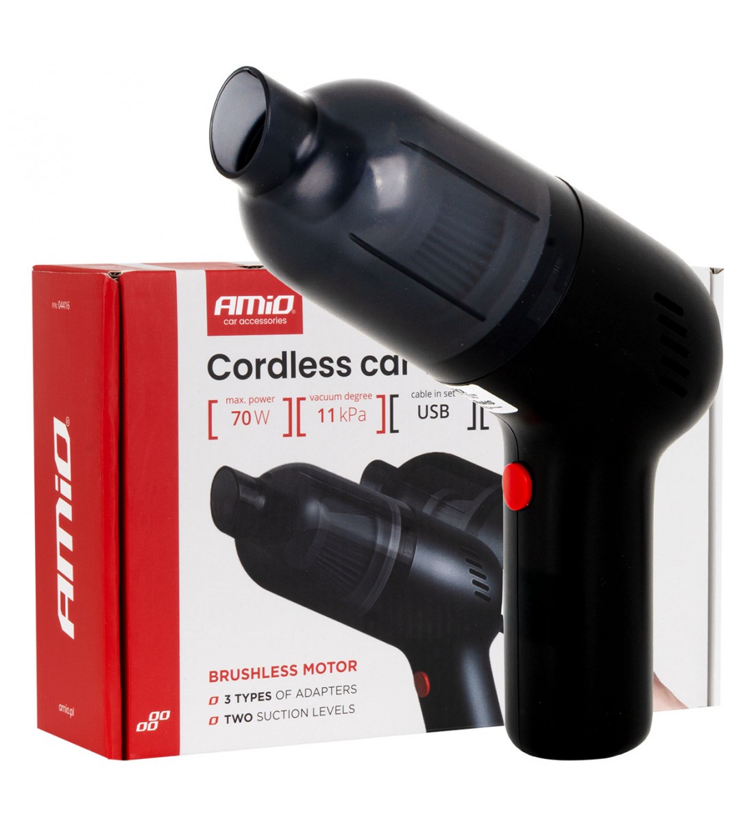 Aspirator auto fără fir 70W 11kPa USB-C VC-08 HEPA AMIO-04416 - AutoParadoxSystem.ro Produs - Aspirator auto fără fir 70W 11kPa USB-C VC-08 HEPA AMIO-04416 - AutoParadoxSystem.ro