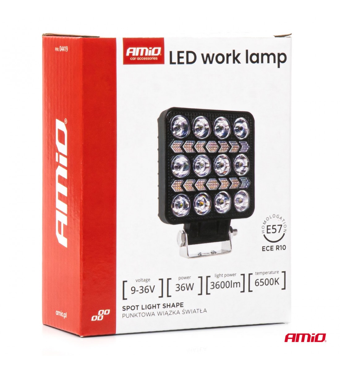 Produs - Proiector AWL75 36W 3600LM 12V 24V AMIO-04419 - AutoParadoxSystem.ro