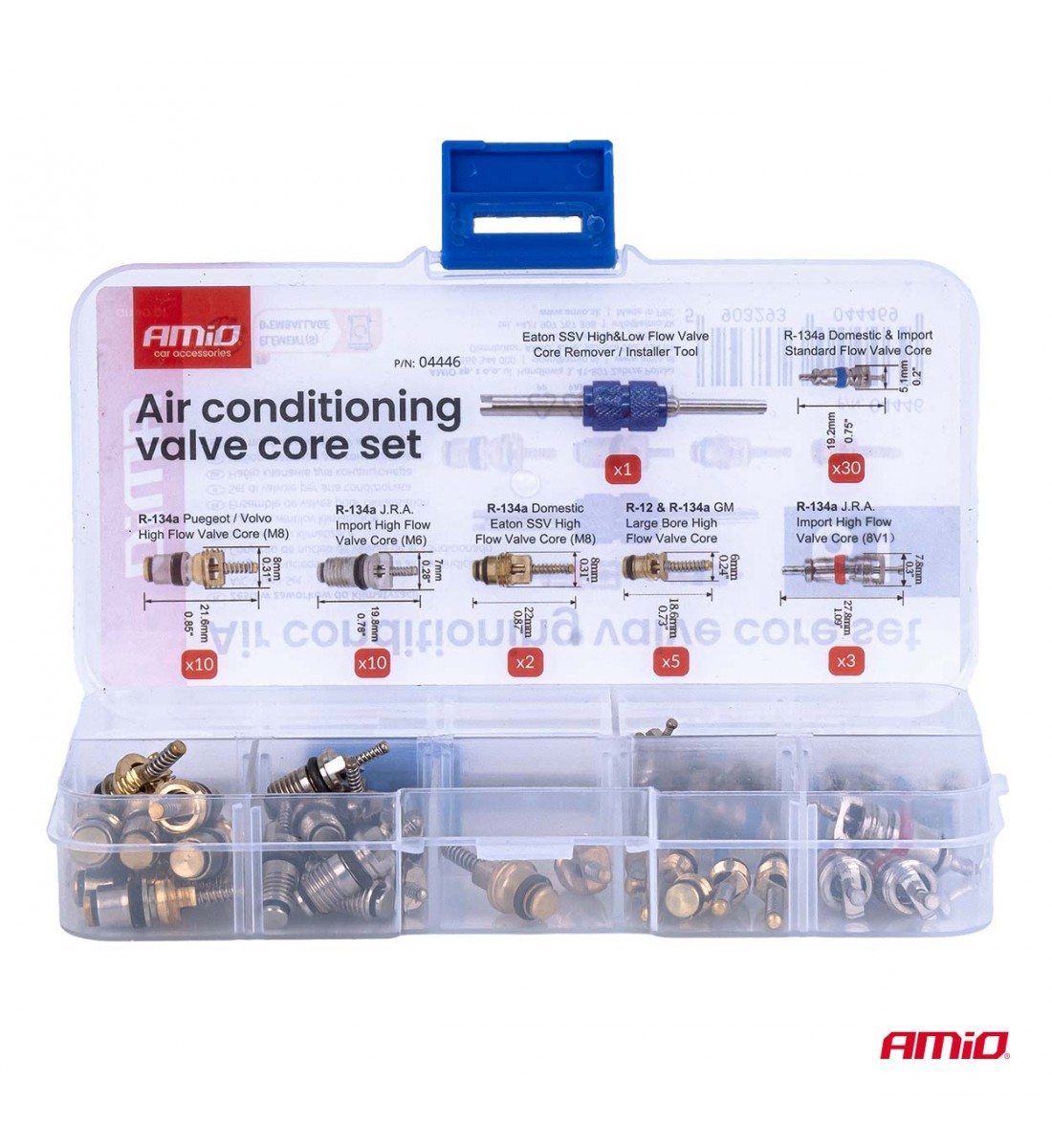 Set de valve de aer condiționat, 61 buc. AMIO-04446 - AutoParadoxSystem.ro Produs - Set de valve de aer condiționat, 61 buc. AMIO-04446 - AutoParadoxSystem.ro
