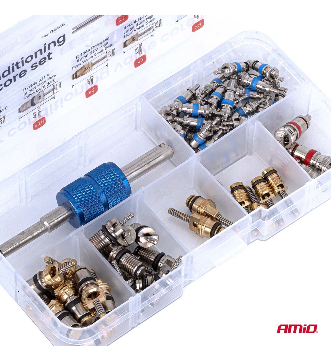 Set de valve de aer condiționat, 61 buc. AMIO-04446 - AutoParadoxSystem.ro Produs - Set de valve de aer condiționat, 61 buc. AMIO-04446 - AutoParadoxSystem.ro