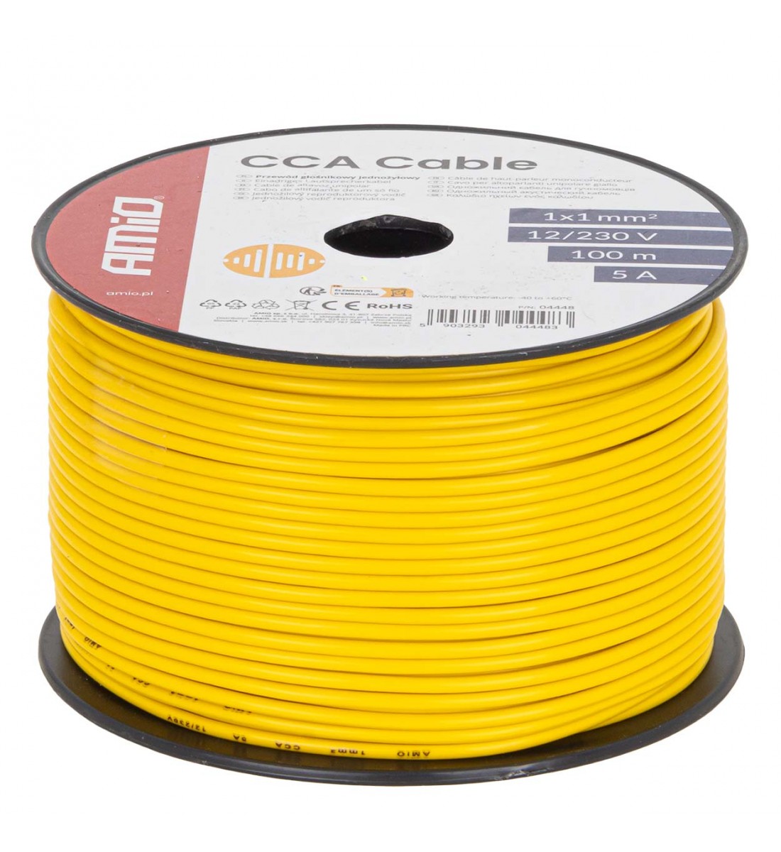 Cablu CCA 1x1mm2 100m 5A 12/230V AMIO-04448 - AutoParadoxSystem.ro Produs - Cablu CCA 1x1mm2 100m 5A 12/230V AMIO-04448 - AutoParadoxSystem.ro