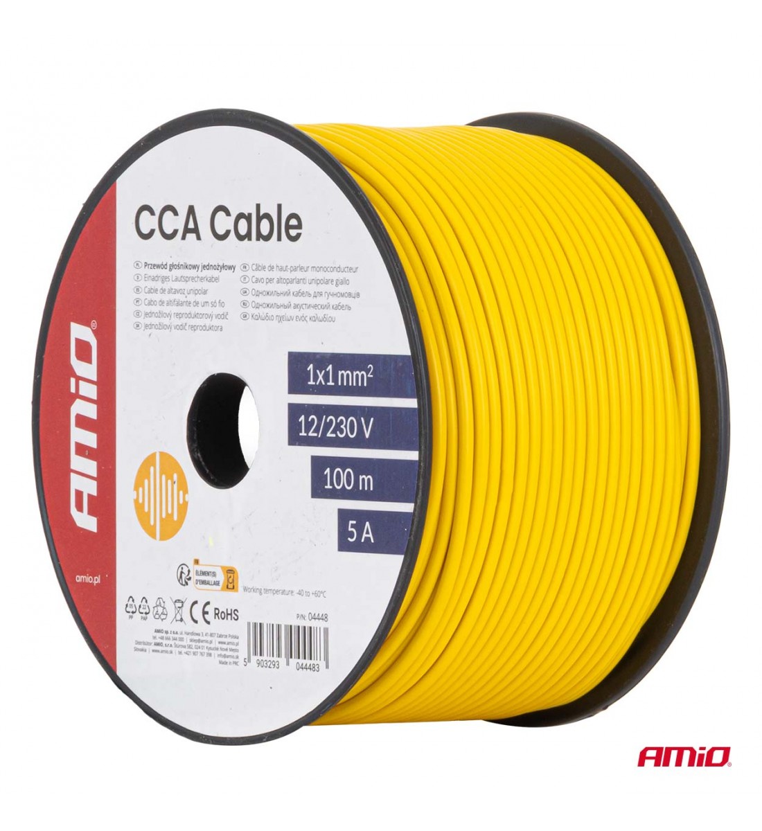 Cablu CCA 1x1mm2 100m 5A 12/230V AMIO-04448 - AutoParadoxSystem.ro Produs - Cablu CCA 1x1mm2 100m 5A 12/230V AMIO-04448 - AutoParadoxSystem.ro