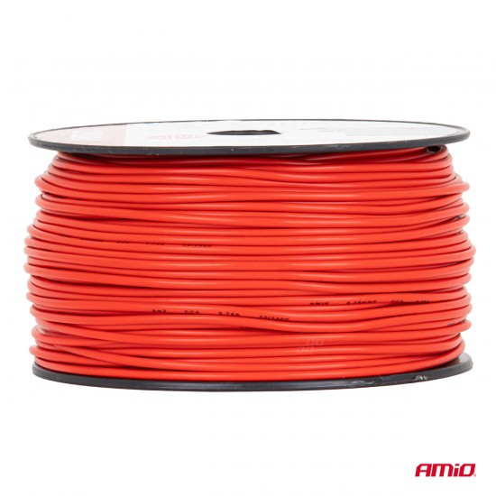 Cablu roșu monofilar CCA 1x0.75mm2 100m 3.75A 12/230V AMIO-04450 Cablu roșu monofilar CCA 1x0.75mm2 100m 3.75A 12/230V AMIO-04450