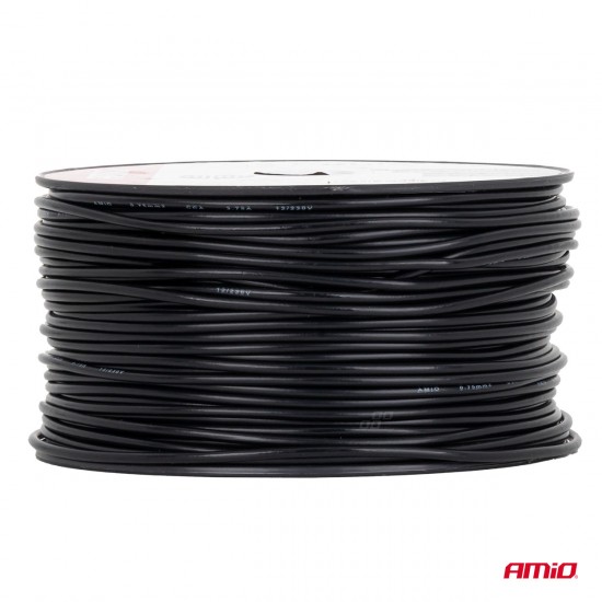 Cablu negru monofilar CCA 1x0.75mm2 100m 3.75A 12/230V AMIO-04453 Cablu negru monofilar CCA 1x0.75mm2 100m 3.75A 12/230V AMIO-04453