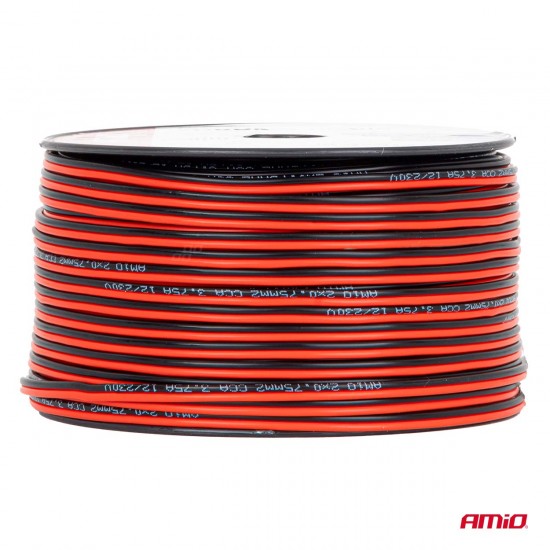 Cablu difuzor CCA 2x0.75mm2 100m 3.75A AMIO-04457