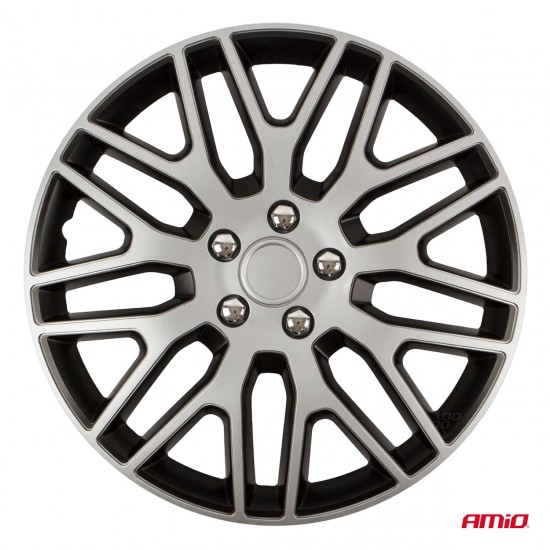 Capace roți auto Dakar, set 4 piese, negru argintiu, 15" COLOR BOX Capace roți auto Dakar, set 4 piese, negru argintiu, 15" COLOR BOX