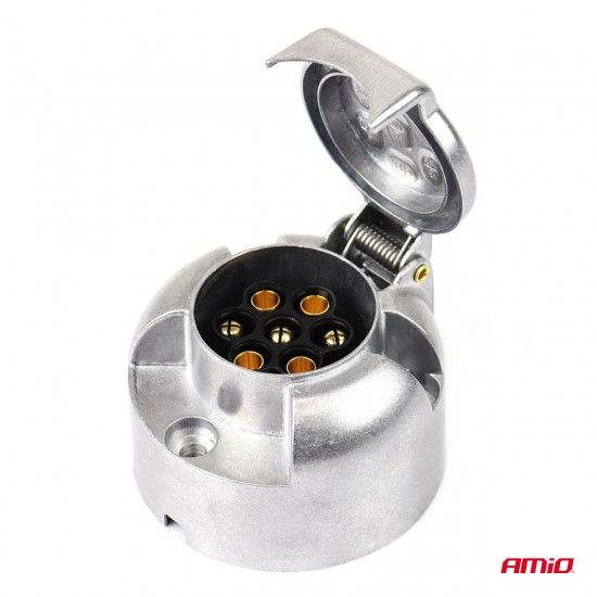 Priză remorca din aluminiu cu 7 pini Priză remorca din aluminiu cu 7 pini