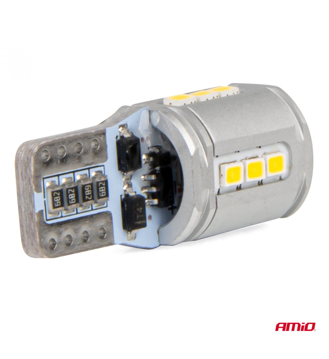 Set Becuri CANBUS T10e W5W 15x2016 SMD Alb 12V/24V AMIO-03723 Set Becuri CANBUS T10e W5W 15x2016 SMD Alb 12V/24V AMIO-03723
