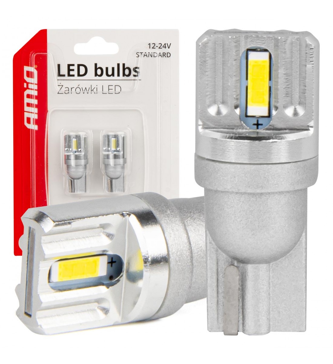 Set Becuri STANDARD T10 W5W 2x1860 SMD Alb 12V/24V AMIO-03719 Set Becuri STANDARD T10 W5W 2x1860 SMD Alb 12V/24V AMIO-03719