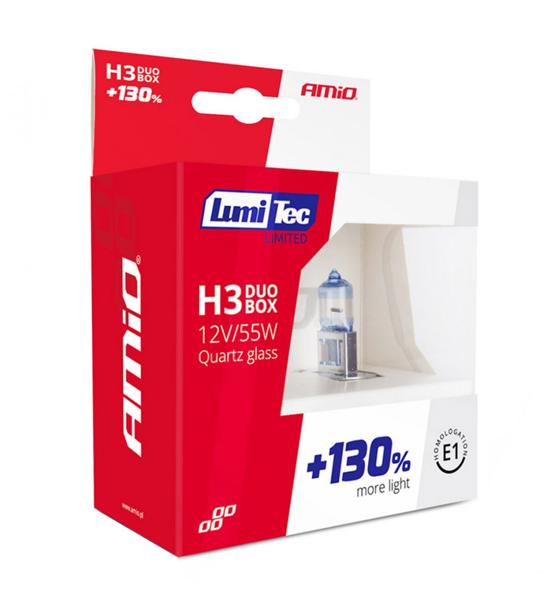 Set 2 Becuri cu halogen H3 12V 55W LumiTec LIMITED +130% DUO